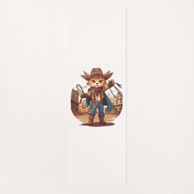 Cowboy Cat Yoga Mat (Front)