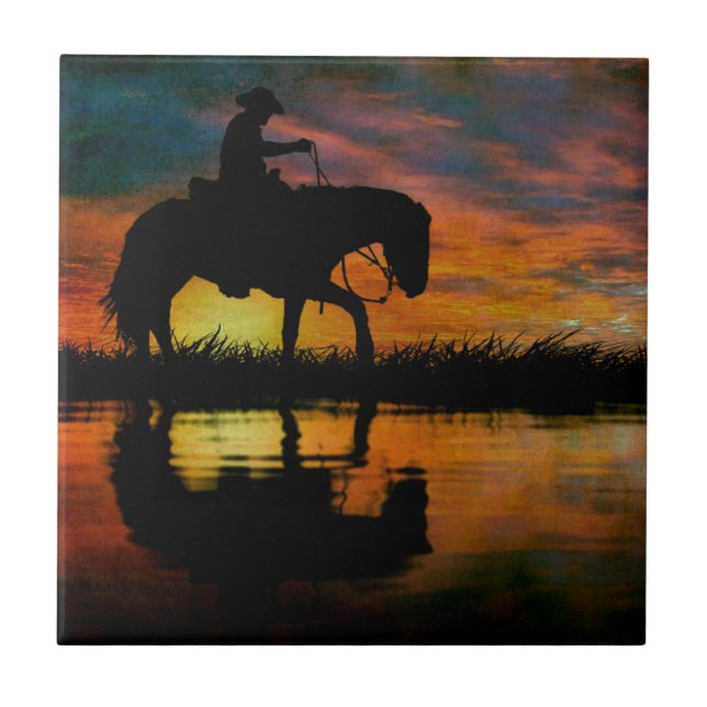 Cowboy Ceramic Tile (Front)