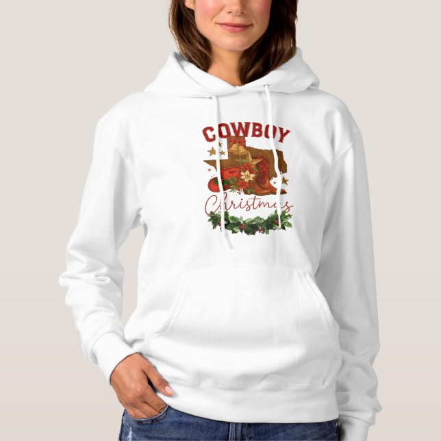Cowboy Christmas Hoodie (Front)