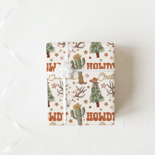Cowboy Christmas Wrapping Paper   Western Wrapping