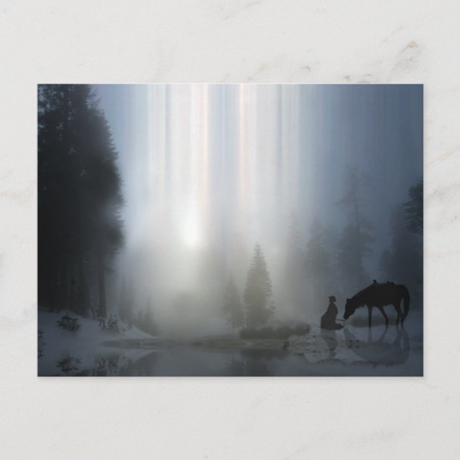 Cowboy Church Christmas Postcard (Front)