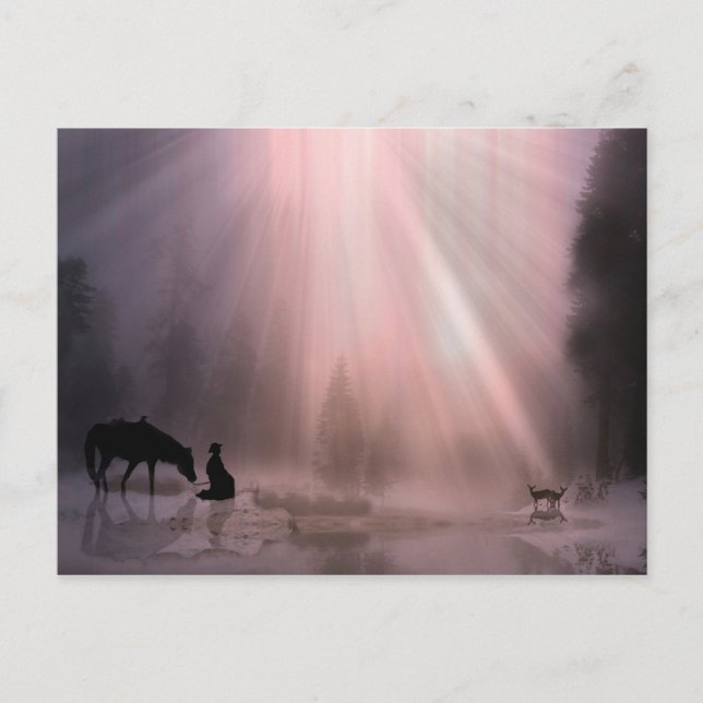 Cowboy Church Holiday Christmas Postcard (Front)