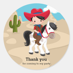 Cowboy Classic Round Sticker