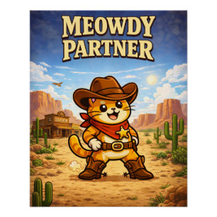Cowboy Cliff - Whiskers Through Time Poster