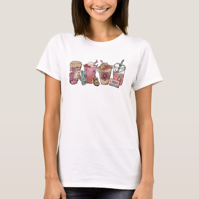 Cowboy Coffee - Rustic Country Western T-Shirt (Front)