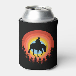 COWBOY COLORFUL SUNSET  CAN COOLER