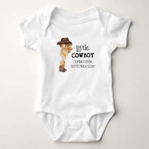 Cowboy Coming Soon Pregnancy Announcement Baby Bodysuit