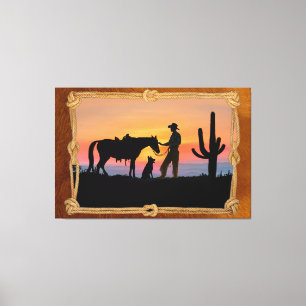 COWBOY COMPANIONS CANVAS PRINT