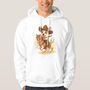 Cowboy Corgi � Western Rodeo Dog Hoodie