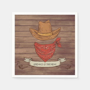 Cowboy Country Birthday Party Napkin