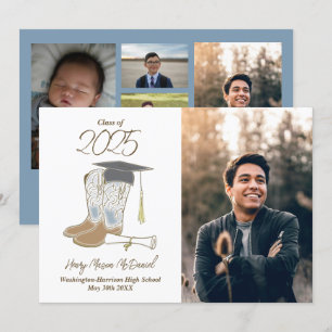 Cowboy Country Photo Graduation Announcement