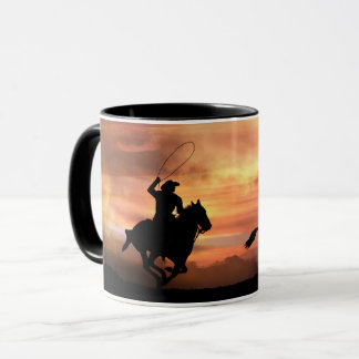 Cowboy Country Western Rodeo Roping Wild Horse Mug