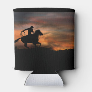 Cowboy Country Western Roping Can Cooler