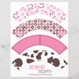 Cowboy Country Western Water Bottle Labels Flyer