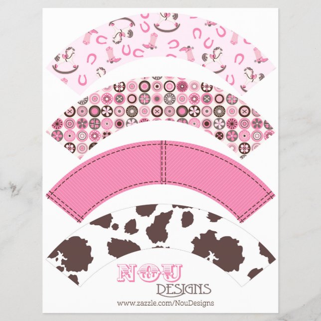 Cowboy Country Western Water Bottle Labels Flyer (Front)