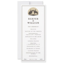 Cowboy couple wedding program