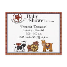 Cowboy/Cowgirl Baby Shower Invitation