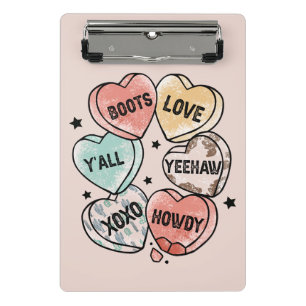 Cowboy & Cowgirl Love   Western-Themed Mini Clipboard