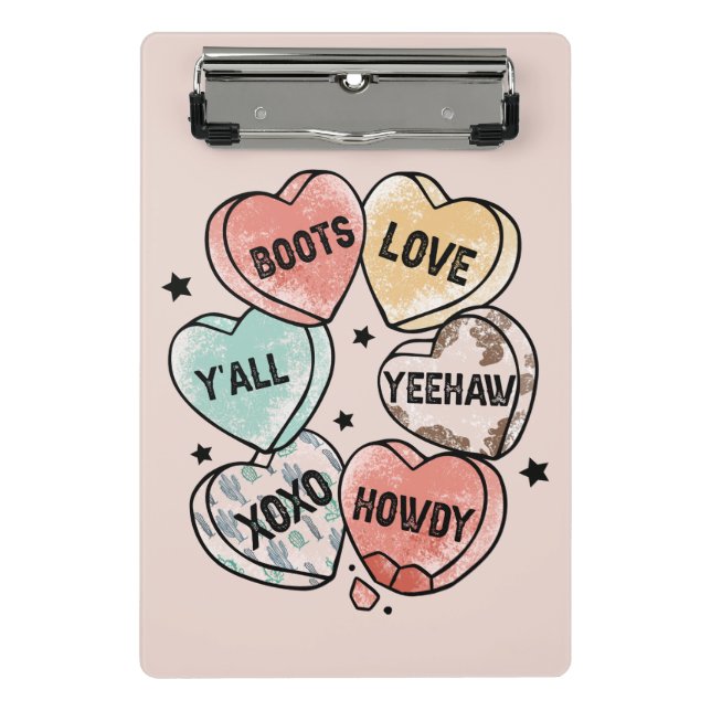 Cowboy & Cowgirl Love | Western-Themed Mini Clipboard (Front)