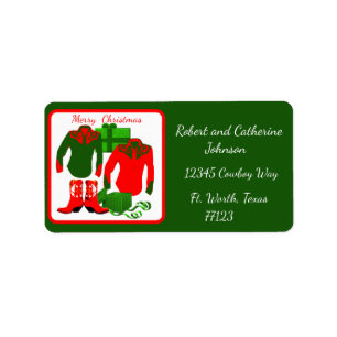 Cowboy Cowgirl Rodeo Western Shirts and Boots Label