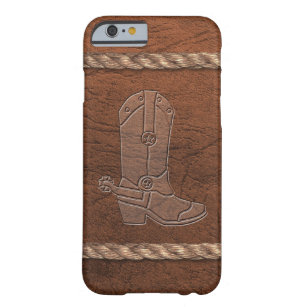 Cowboy / Cowgirl Western Boot, Leather & Rope Barely There iPhone 6 Case