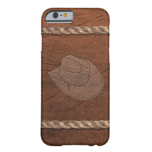 Cowboy / Cowgirl Western Hat, Leather & Rope Barely There iPhone 6 Case