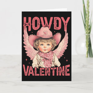 Cowboy Cupid Tight Hearts Love Western Howdy Valen Card