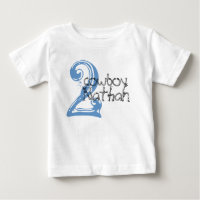 Cowboy Customisable 2nd Birthday Tshirt