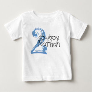Cowboy  Customisable 2nd Birthday Tshirt