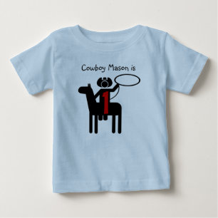 Cowboy Customisable Birthday T-shirt