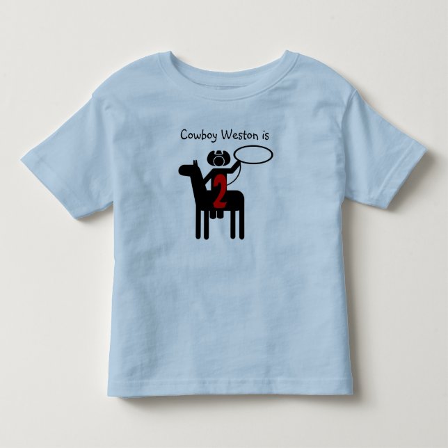 Cowboy Customisable Birthday T-shirt (Front)