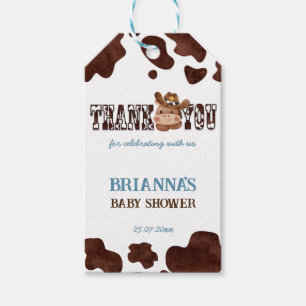 Cowboy cute baby horse western baby shower favour gift tags