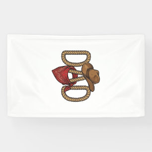 Cowboy Dad Rope Hat Bandanna Vintage Engraving Des Banner