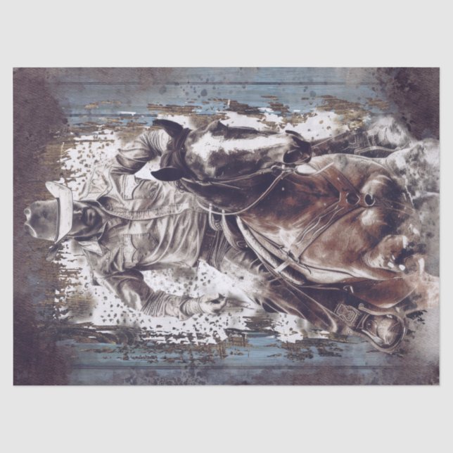 Cowboy Decoupage Tissue Paper (Front)