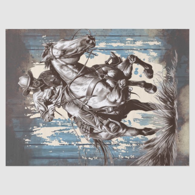 Cowboy Decoupage Tissue Paper (Front)