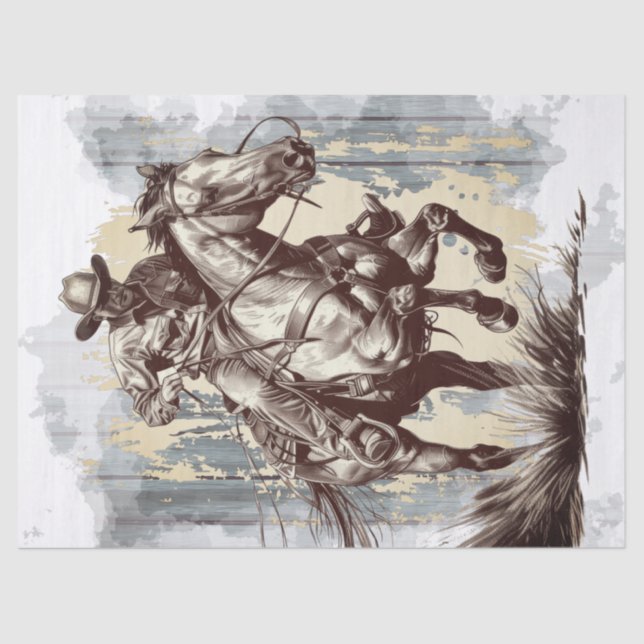 Cowboy Decoupage Tissue Paper (Front)