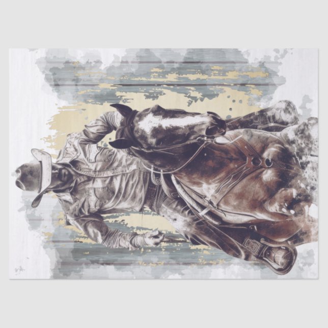 Cowboy Decoupage Tissue Paper (Front)