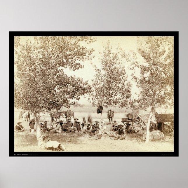 Cowboy Dinner Scene 1887 Poster (Front)