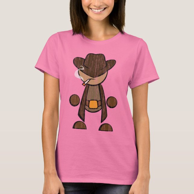 Cowboy - Distressed T-Shirt (Front)