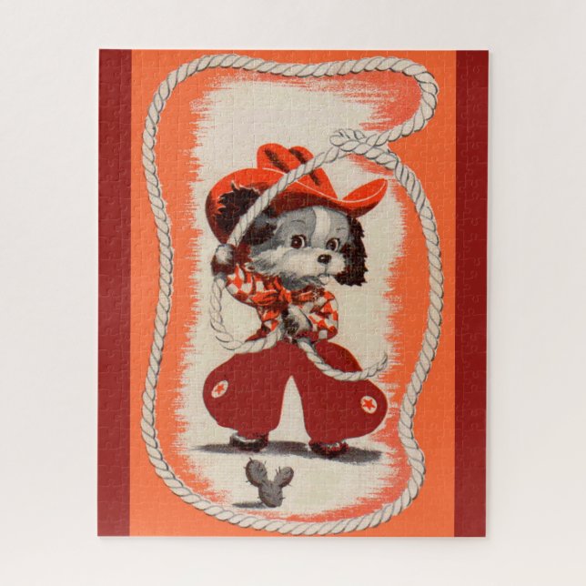 cowboy dog jigsaw puzzle (Vertical)