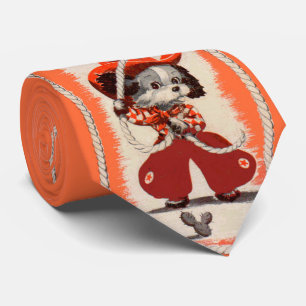 cowboy dog print tie