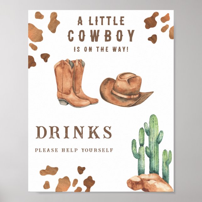 Cowboy - Drinks help yourself Poster (Front)
