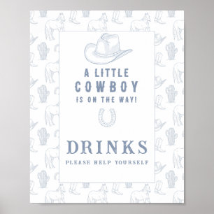 Cowboy - Drinks help yourself Poster