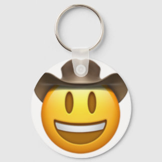 Cowboy emoji face key ring