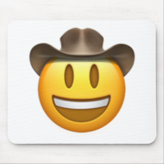 Cowboy emoji face mouse mat