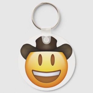 Cowboy Emoji Key Ring