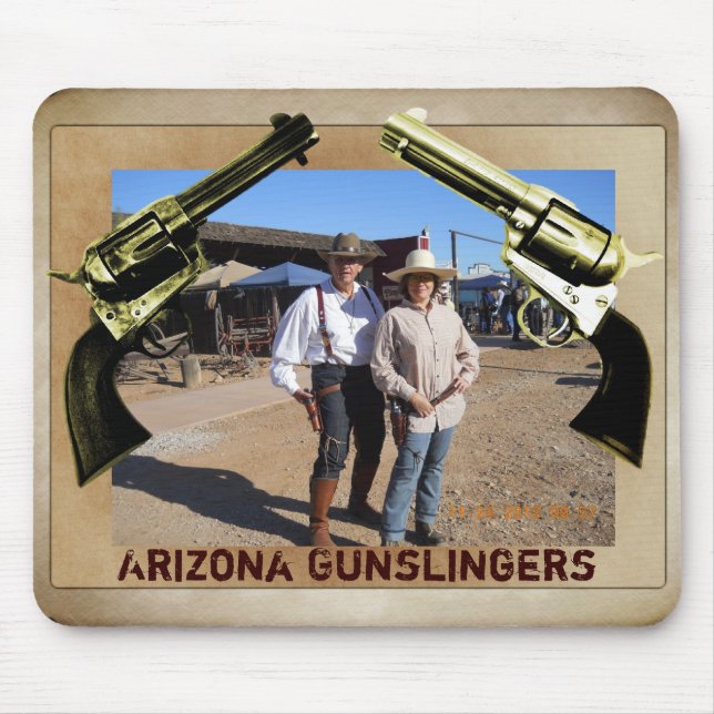 Cowboy Fast Draw Peacemaker Personalised Mousepad (Front)