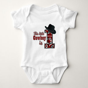 Cowboy First Birthday Baby Bodysuit