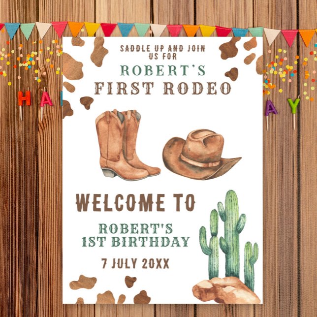 COWBOY first Birthday Party  Poster (Creator Uploaded)