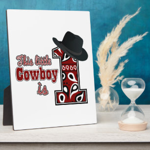 Cowboy First Birthday Plaque